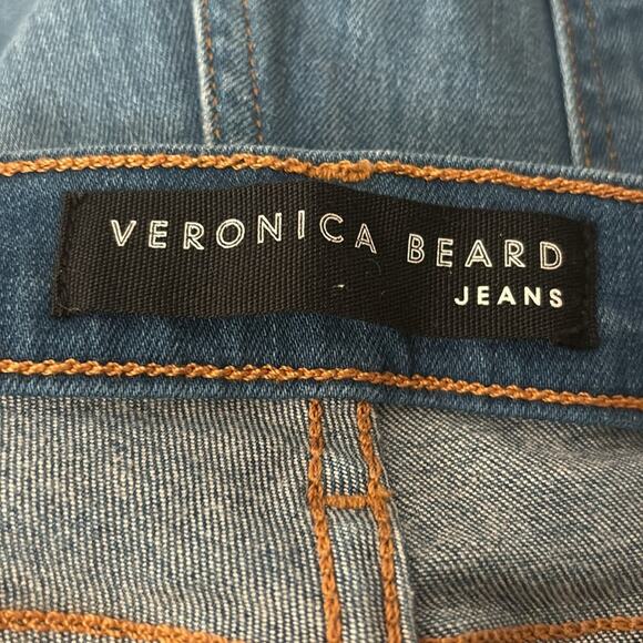 Veronica Beard Carolyn Baby Boot Cropped Tux Button Fly Jeans Size 28x25 - Picture 9 of 12